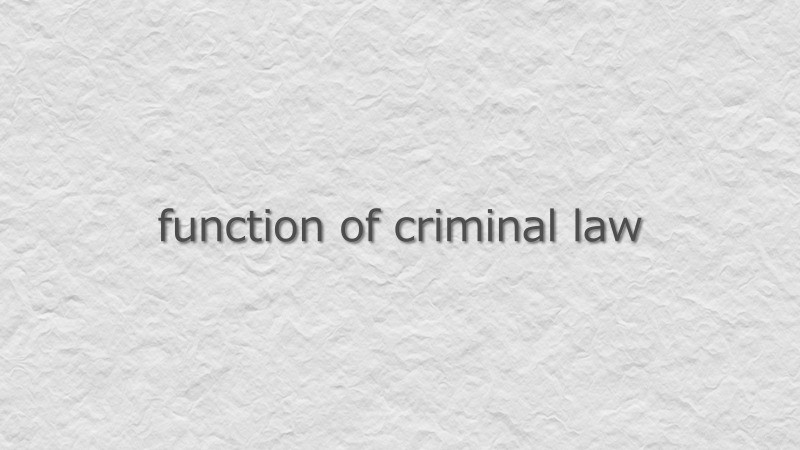 function_of_criminal_law